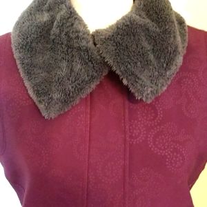 Woolrich Scroll Summit Softshell Vest with faux fur collar NWOT